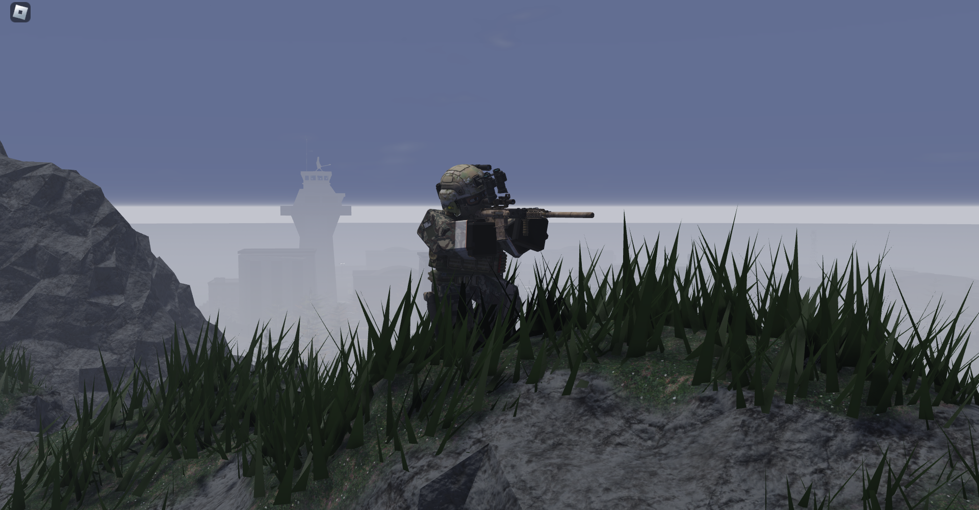 Fotka z PVP eventu ve custom made vesnici před FOB