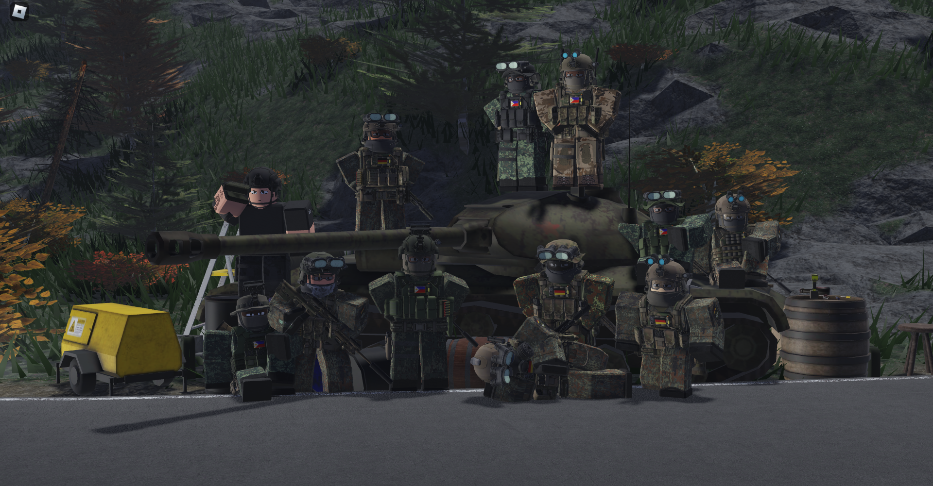 Fotka ze společného cvičení 2 frakcí na serveru